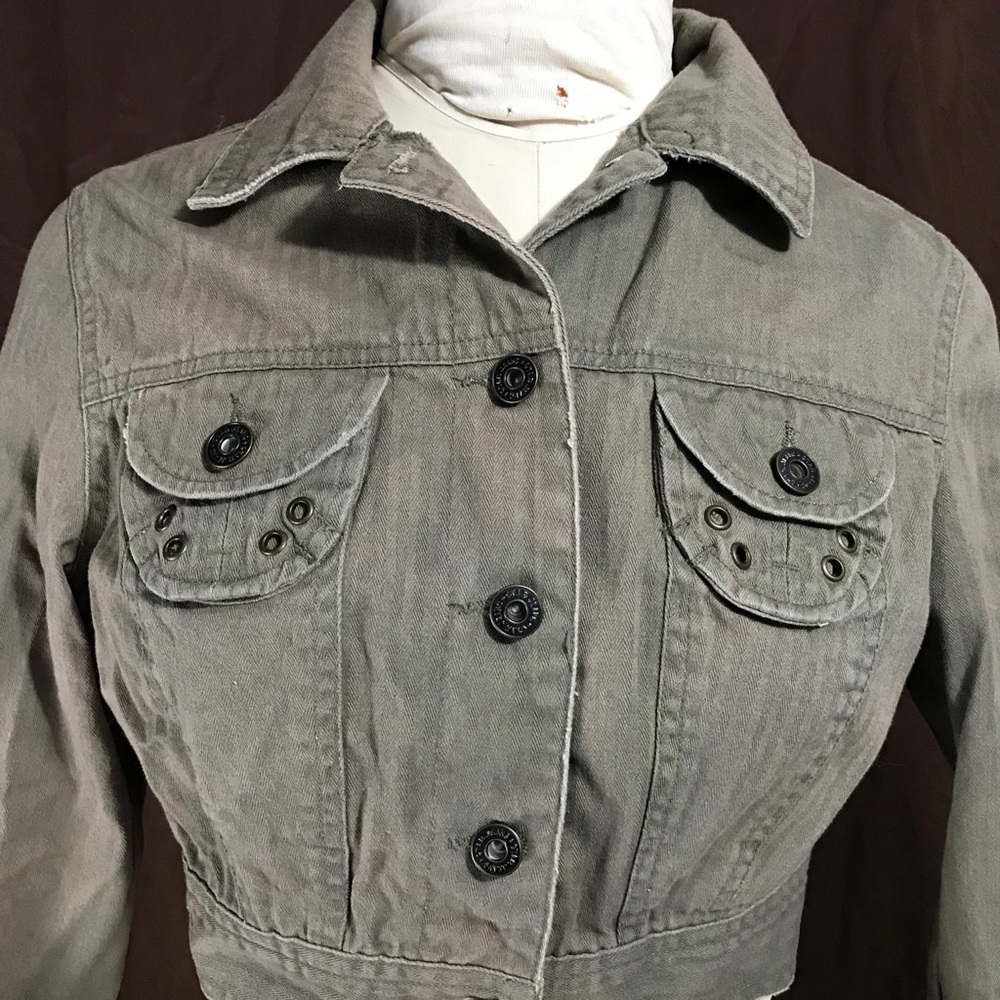 Vintage style military crop jacket